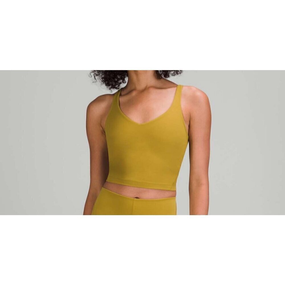 Lululemon tank top women’s Align Top Auric Gold Size zero color green apples